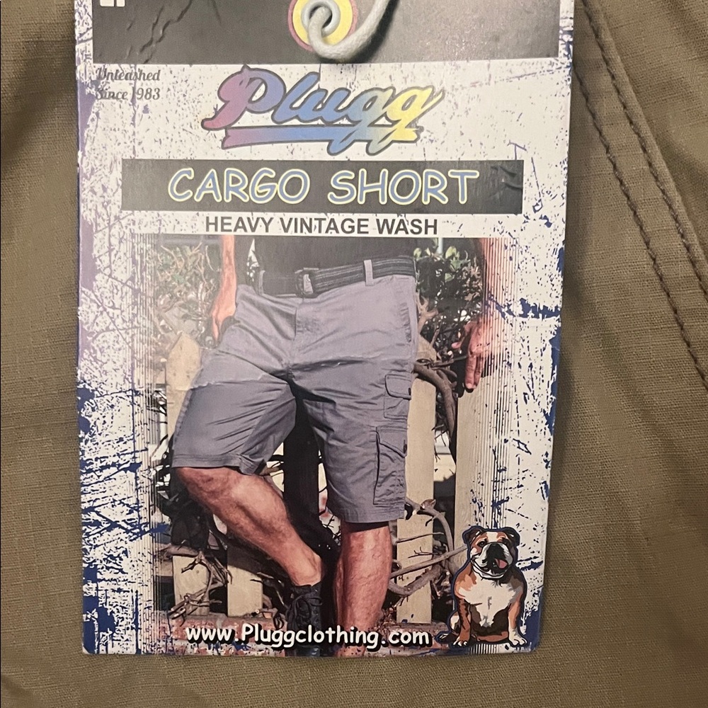 Plugg Men's Khaki Cargo Shorts - Picture 3 of 3